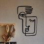 Wallity Cara mia Escultura de pared de metal negra